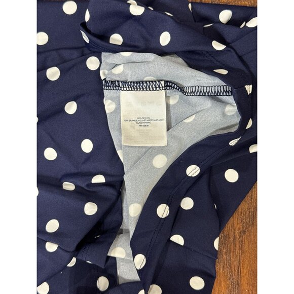 Lands End Womens Navy Long Sleeve Polka Dot Shirt S/L Stretchy Fabric Light Top - Picture 7 of 7